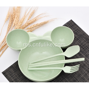 4-Pieces Minnie Mouse Shape Baby Dinnerware